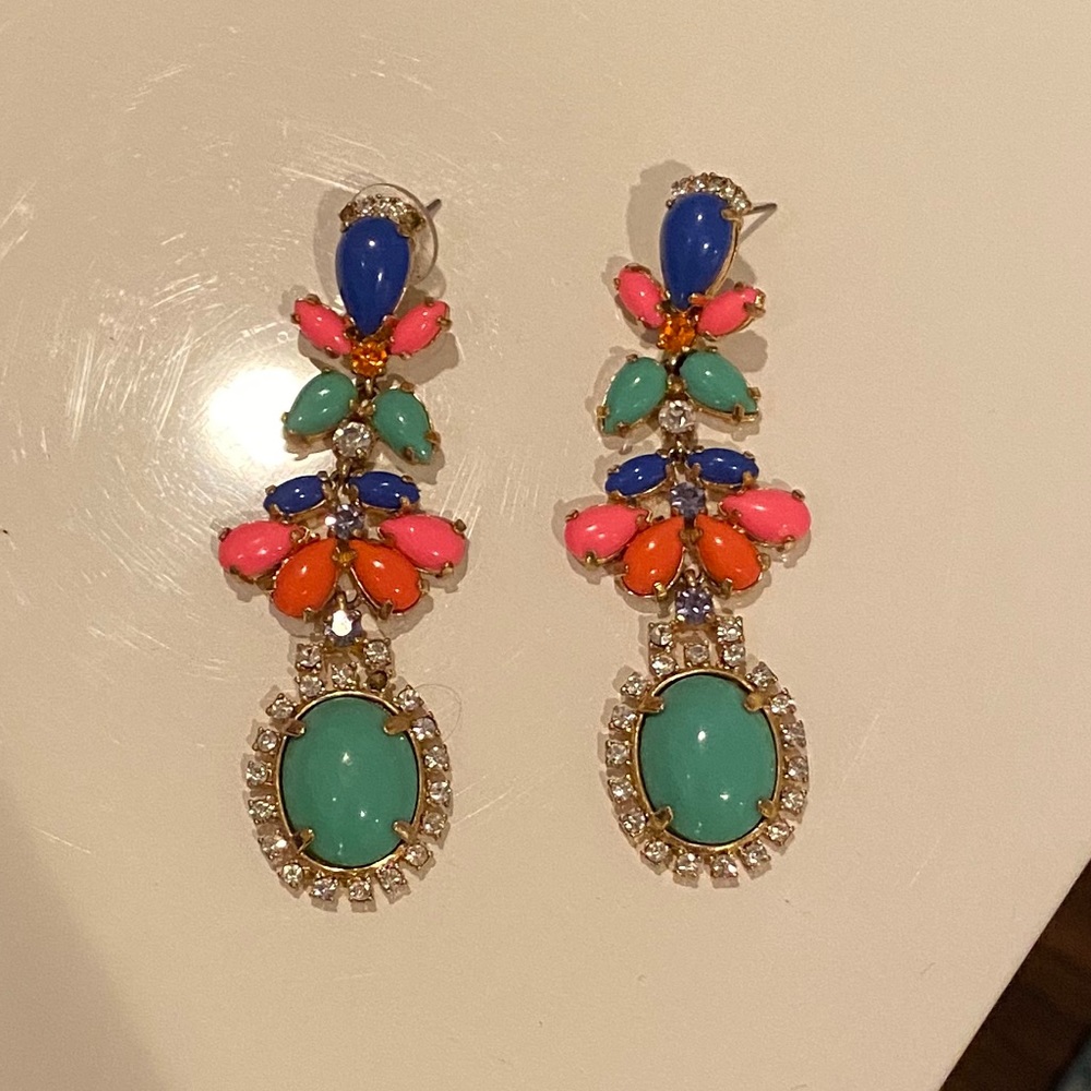 J Crew Colorful Dangle Earrings